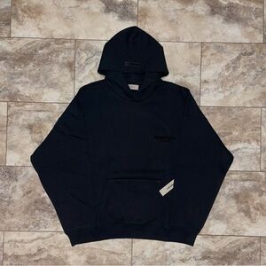 Fear Of God Essentials Hoodie Stretch Limo Black SS22 Size XXL Brand New